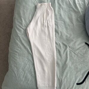 A New Day Light Cream Elastic Waist Crop Trouser